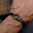 thumbnail image 4 of Impressive Weddings Anniversary Iron Gift, Men's & Women Cuff Bracelet, Hand Forged Twisted Iron Cuff Bracelet, 4 of 6