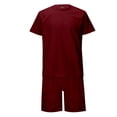 thumbnail image 4 of NAFUU Mens Summer Track Suits Mens Short Sets 2 Piece Outfits Fashion Summer Tracksuits Casual Short Sleeve T-Shirt And Shorts Set Fashion Beach Outfits, 4 of 9