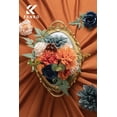 thumbnail image 2 of Rose Combo for DIY, Fake Burnt Orange & Navy Blue Rose Silk Flowers Greenery, Faux Flowers for Wedding Bridal Bouquet, Table Centerpieces, Floral Arrangement, Home tion, 2 of 5