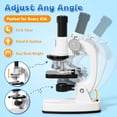 thumbnail image 3 of Microscope for Kids, 200X-1200X Kids Educational Toys Optical Compound Biological Microscope, Science Kits for Kids, Beginner Microscope Kit with Phone Adapter & Slides, Gift for Boys Girls Age 6+, 3 of 9