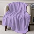 thumbnail image 3 of Throw Blanket for Couch Lavender Purple Soft Fleece Flannel Blankets Cozy Lightweight Blanket for Home Sofa Living Room Simple Style Bed Throws 50" x 60", 3 of 9