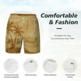 thumbnail image 5 of Gaeub Retro Palm Tree Mens Swim Trunks Stretch Beach Shorts Quick Dry for Men Swim Shorts Swimwear with Pockets- Small, 5 of 9