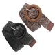 thumbnail image 4 of Fashion Elastic PU Belt with Retro Round Buckle for Women Decorative Dress Black 2PCS, 4 of 5
