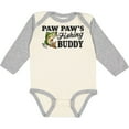 thumbnail image 3 of Inktastic Paw Paw's Fishing Buddy Boys Long Sleeve Baby Bodysuit, 3 of 5