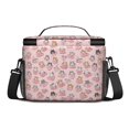 thumbnail image 3 of Cat in Teacup Pink Pattern Insulated Lunch Box for Women Men, Medium Leakproof Cooler Bag with Adjustable Strap, 10"x6.7"x8", 3 of 6
