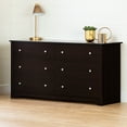 thumbnail image 1 of Commode 6 tiroirs pour Adulte, fini Chocolat, collection Vito de Meubles South Shore, 1 of 6