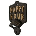 thumbnail image 2 of Metal Wall Mount Happy Hour Beer Bottle Cap Opener Bartender Accessories Home Bar Decor, 2 of 4