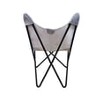 thumbnail image 4 of Carolina Monroe Butterfly Chair in Black Frame in Gray Hair on Hide, 4 of 8