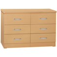 thumbnail image 1 of Pemberly Row Modern 6 Drawer Engineered Wood Bedroom Dresser in Beech, 1 of 2