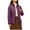 Purple, variant on Lovskoo Winter Coats for Women Quilted Jacket Lapel Collar Casual Solid Outdoor Plus Size Windproof Loose Coat Purple