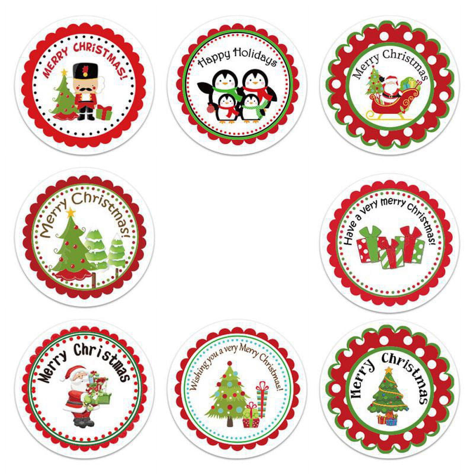 500Pcs Christmas Stickers for Envelope Round Christmas Roll Stickers Envelope  Stickers Xmas Label Tag Seal for Party Supplies Card Gift – the best  products in the Joom Geek online store