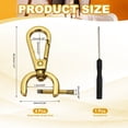 thumbnail image 2 of Uxcell Swivel Clasps Hook, ID Detachable Snap Hook with Screwdriver Gold 5/8 Inch, 2 of 7