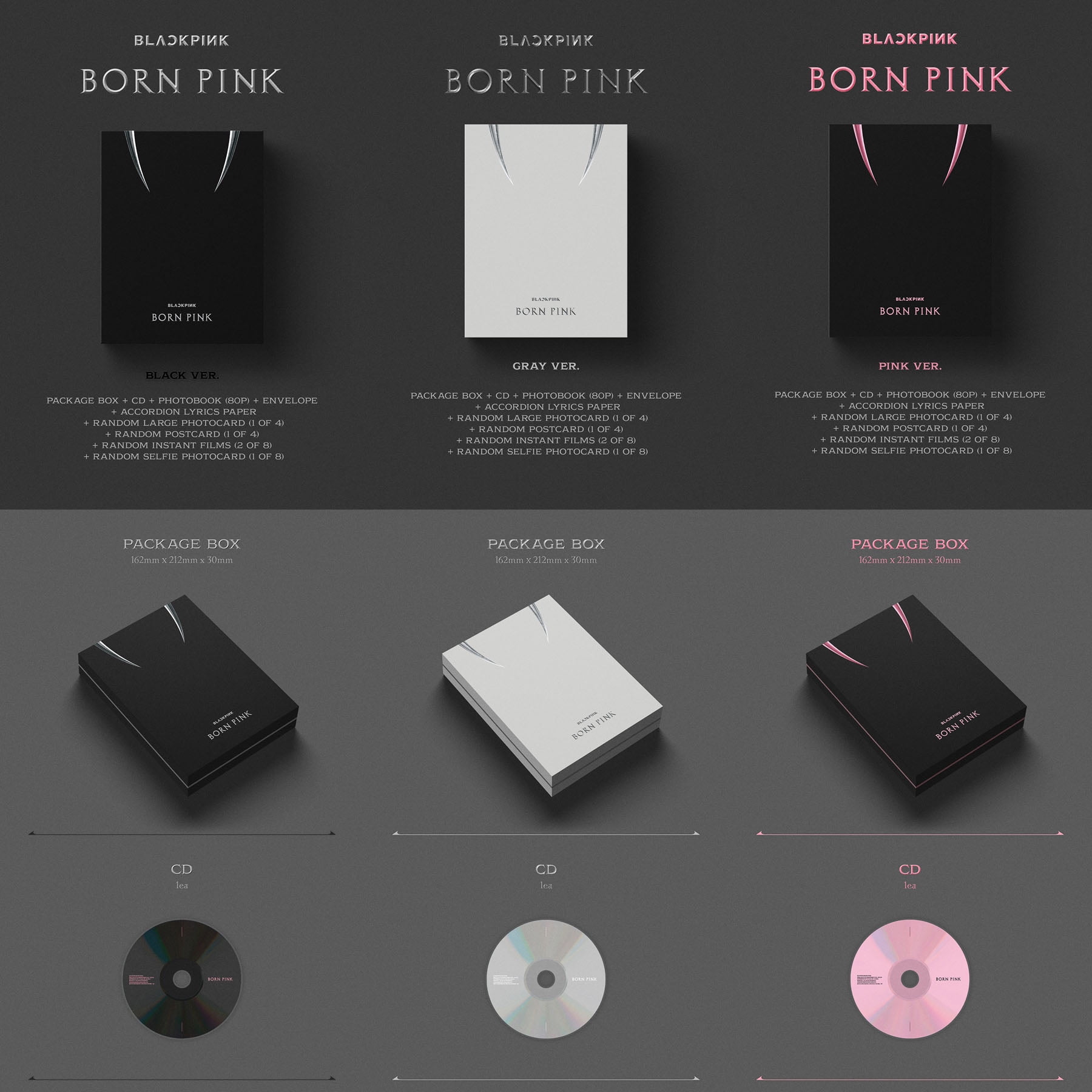 BLACK PINK BORN PINK BOX SET 4人全員のサイン入り Blackpink - Born Pink (Box Set) [CD] - Walmart.com