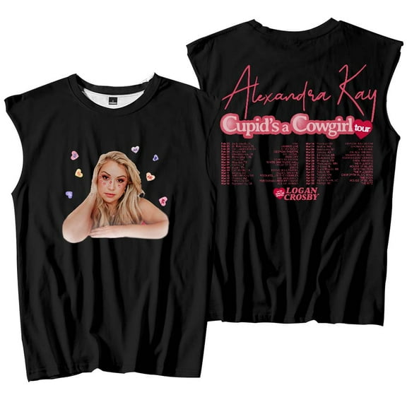 Alexandra Kay Cupid's A Cowgirl Tour Tank Tops Sleeveless Sport Vest Women Men Casual Outdoor Sportwear