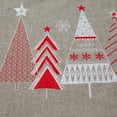 thumbnail image 3 of 18.5" Gray and Red Christmas Star Topped Trees Rectangular Throw Pillow, 3 of 4