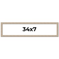 34x7 Frame Grey Solid Wood Picture Frame Width 1 Inches | Interior Frame Depth 0.5 Inches |