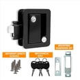 thumbnail image 2 of 3X RV Travel Trailer Entry Door Lock, Door Latch with Paddle Deadbolt, RV Handle,3 x RV lock 3 Set x Installation Accessories,Black, 2 of 5