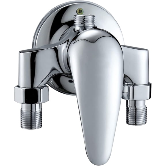 Shower diverter Hot And Cold Tee Mixing Valve, Brass shower head diverter with handheld mount shower splittershower head adapter,Chrome B