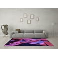thumbnail image 3 of Ahgly Company Indoor Square Oriental Purple Modern Area Rugs, 8' Square, 3 of 4
