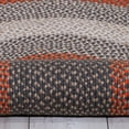 thumbnail image 4 of Super Area Rugs Bradford Indoor Outdoor Reversible Braided Rug 4' x 4' Round - Gray & Red, 4 of 5