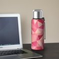 thumbnail image 5 of 20 Oz Red Pink Modern Art Geometric Coffee Tumbler Double Wall Insulated Stainless Steel Water Bottle | Metal Reusable Thermoses Flask with Cup Cap | Leak & Sweat Proof with Anti-Dust Lid, 5 of 7
