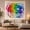 Artist Palette, variant on Rainbow Paint Drips on Artist Palette Against White, Playful Psychedelic for Art Lovers, Glossy Liquid Color Decor, Housewarming Gift Tapestry Wall Hanging for Living Room and Dorm