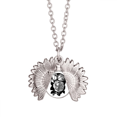 thumbnail image 1 of Sketch Rose Flower Pattern Sunflower Necklace Pendant Locket Jewelry, 1 of 3