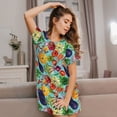 thumbnail image 3 of Daiia Vegetable (2) Print Women's Nightshirt Soft Nightgowns for Women Short Sleeve dress Short-sleeved Sleepwear, 3 of 6