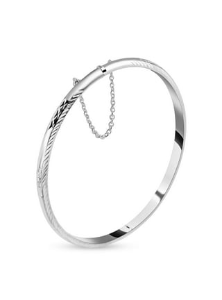 D-GROEE 925 Sterling Silver Hollow Bangle Cuff Bracelets For Women, Hollow  Open Bangle Bracelet Jewelry for Women