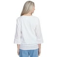 thumbnail image 2 of Alfred Dunner Womens Floral Embroidered Eyelet Trim Top, 2 of 4