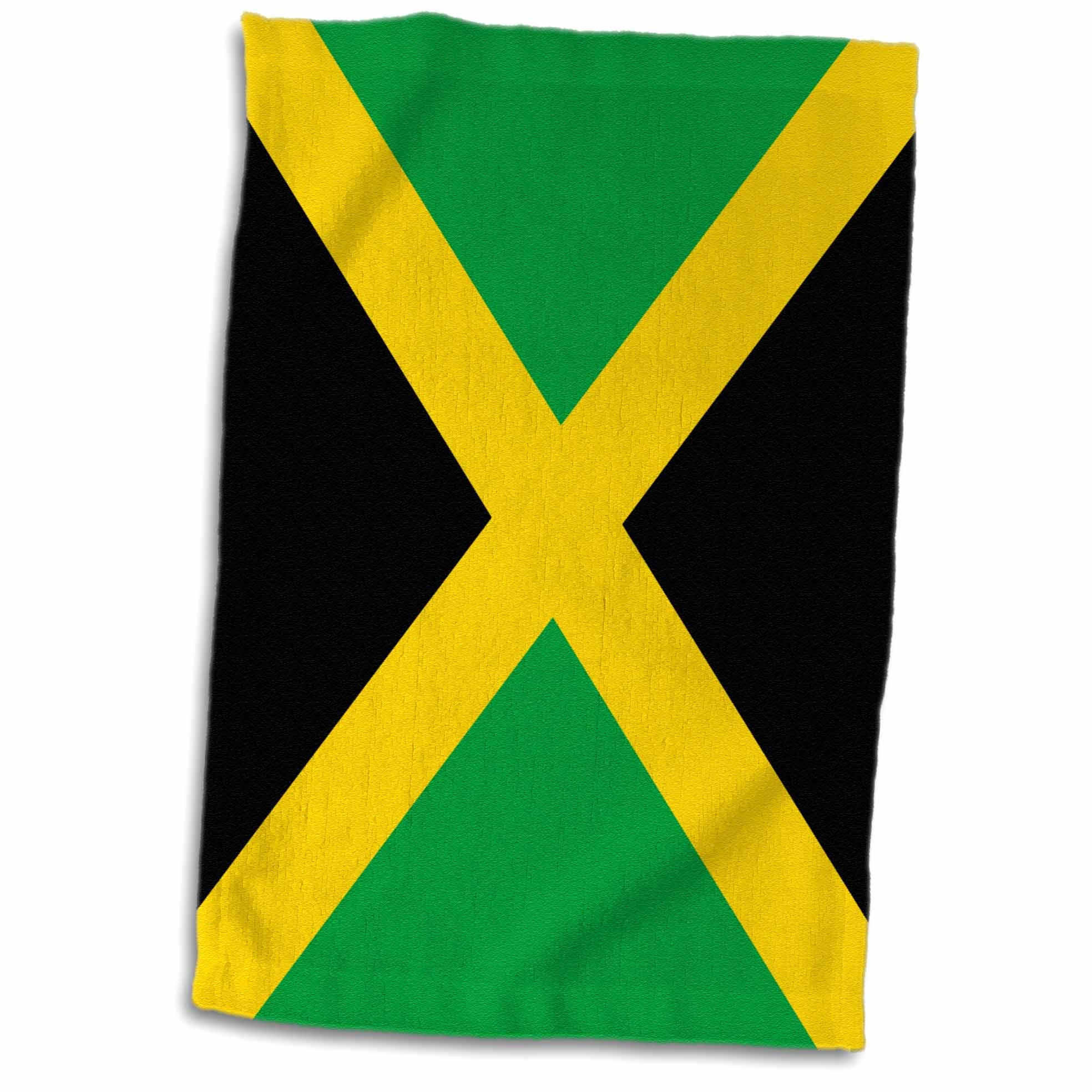 3dRose Flag of Jamaica square Caribbean Jamaican green black with
