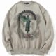 thumbnail image 1 of Hip Hop Knitted Men's Sweater Male Angel Lightning Printed Streetwear Harajuku Autumn Winter Oversized Casual Pullover Sweaters, 1 of 4
