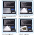 thumbnail image 4 of Food Digital Kitchen Weight Scale Grams & Ounces, Small, Backlit Stainless Steel, 4 of 5