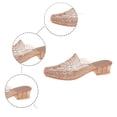 thumbnail image 5 of Ticikt Women's Jelly Sandals Slingback Bling Beach 80s 90s Retro Flat Shoes, 5 of 9