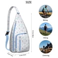 thumbnail image 2 of Summer Beach Sling Backpack - Mermaid & Seashell Design Crossbody Shoulder Bag, Fashionable Daypack, 2 of 4