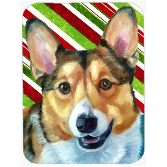 Corgi Candy Cane Holiday Christmas Mouse Pad, Hot Pad & Trivet