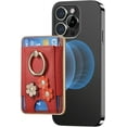 thumbnail image 1 of Compatible with MagSafe Wallet Case, Magnetic Credit Card Holder Pocket Ring Holder for iPhone Samsung Smartphones 5-8 Inch, 1 of 5