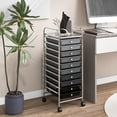 thumbnail image 2 of Costway Art & Craft Storage Carts with 10 Removable Drawers Mental Frame & 4 Wheels Gradient Black, 2 of 6