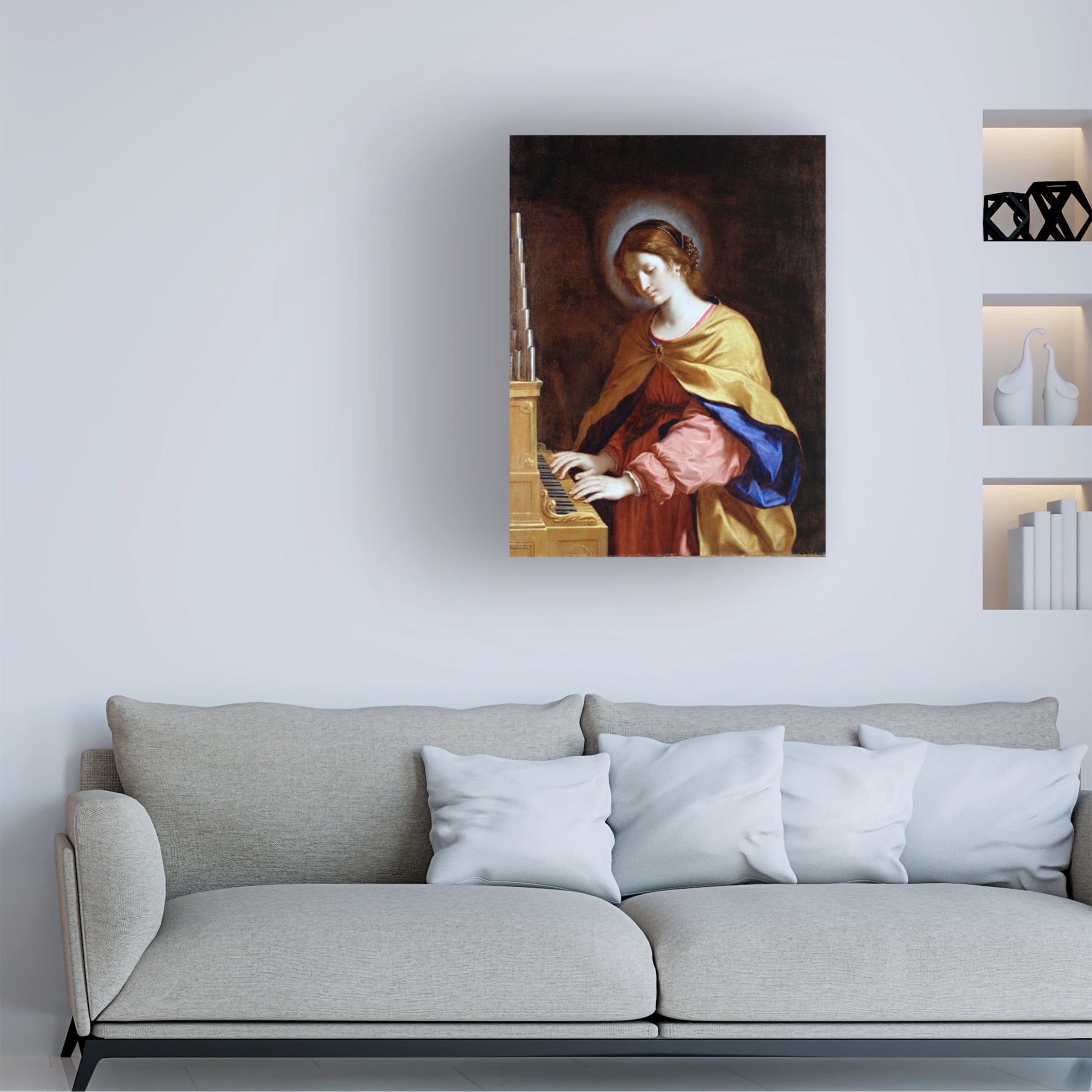 Trademark Fine Art Guercino St Cecilia Canvas Wall Art - 35x47
