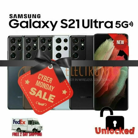 Like New Samsung Galaxy S21 Ultra 5G SM-G988U1 US Model Unlocked Cell Phones 128/256/512GB Colors