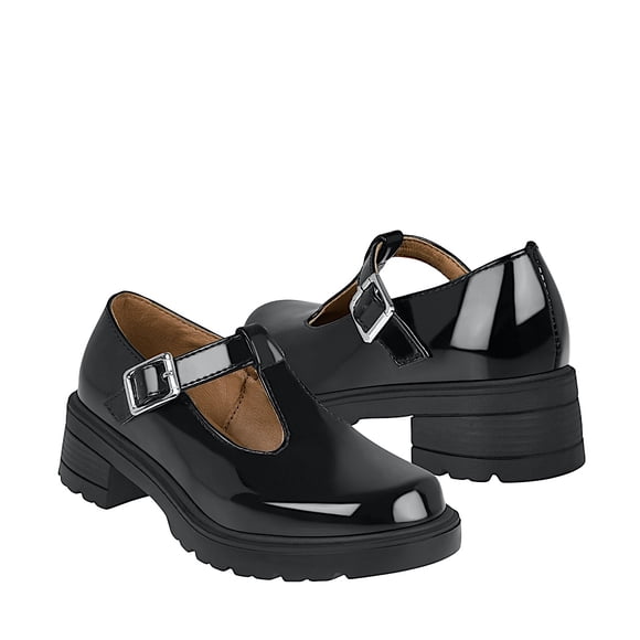 ZAPATOS ESCOLARES NIÑA STYLO 301 CHAROL NEGRO 18-21
