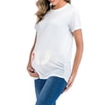 thumbnail image 2 of Gvmfive Women Short Sleeve Maternity Tops Casual Pregnant T Shirt, 2 of 4