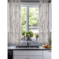 thumbnail image 2 of Black Grey Branches Sheer Curtains 45 Inch Length 2 Panels Set for Living Room/Bedroom, Vintage Art Farmhouse Kitchen Curtains Grommet Semi-Sheer Curtains Drapes Voile Window Treatments 42"x45"x2, 2 of 7