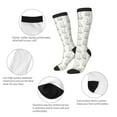 thumbnail image 6 of Lsque Rabbit And Flower Printed Crew Socks Men's Women's LightWeight Thin Casual Calf Socks ,Knee High Socks,Cotton Socks, 6 of 9