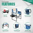 SUNNYFEEL Camping Directors Chair, Heavy Duty,Oversized Portable Folding Chair with Side Table