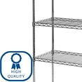 thumbnail image 4 of Seville Classics UltraZinc 4-Shelf Wire Shelving Rack with Wheels, 14x30x48-Inch, 4 of 5