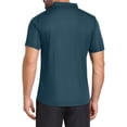 thumbnail image 3 of CAMISAS DE NEGOCIO DE MANGA CORTA DE COLOR SÓLIDO PARA HOMBRES CON CUELLO PUNTA Y BOTONES XL VERDE OSCURO, 3 of 5