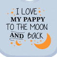 thumbnail image 4 of Inktastic I Love My Pappy to the Moon and Back Boys or Girls Baby Bib, 4 of 4