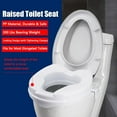 thumbnail image 5 of Raised Toilet Seat with Lid 300 Lbs Heavy Duty Elevated Toilet Seat with Tightening Clamps Raised Toilet Seats for Most Elongated Toilets (White, 2 Inches), 5 of 6