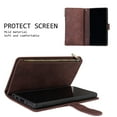 thumbnail image 5 of Galaxy Note20 Ultra Wallet Case, Dteck Soft Leather Zipper Wallet Case Magnetic Buckle Horizontal Flip Cover with 5 Card Slots/Photo Pocks For Samsung Galaxy Note 20 Ultra / Note20 Ultra 5G, Coffee, 5 of 9